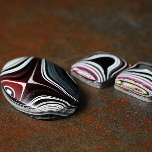Fordite cabochon from the 40s and 50s